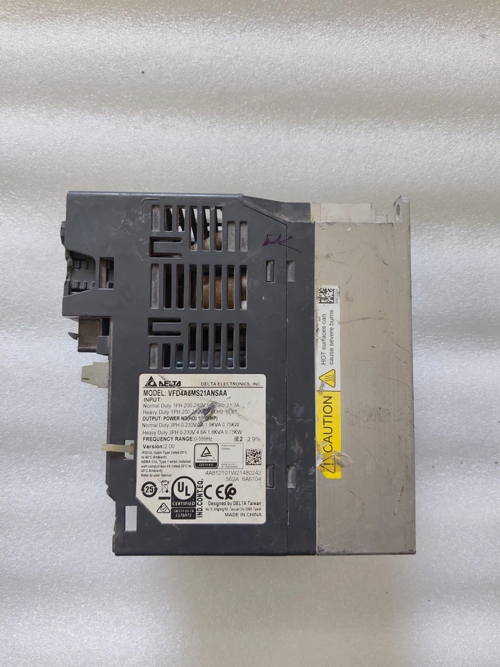 DELTA ELECTRONICS VFD4A8MS21ANSAA VFD DRIVE TESTED OK